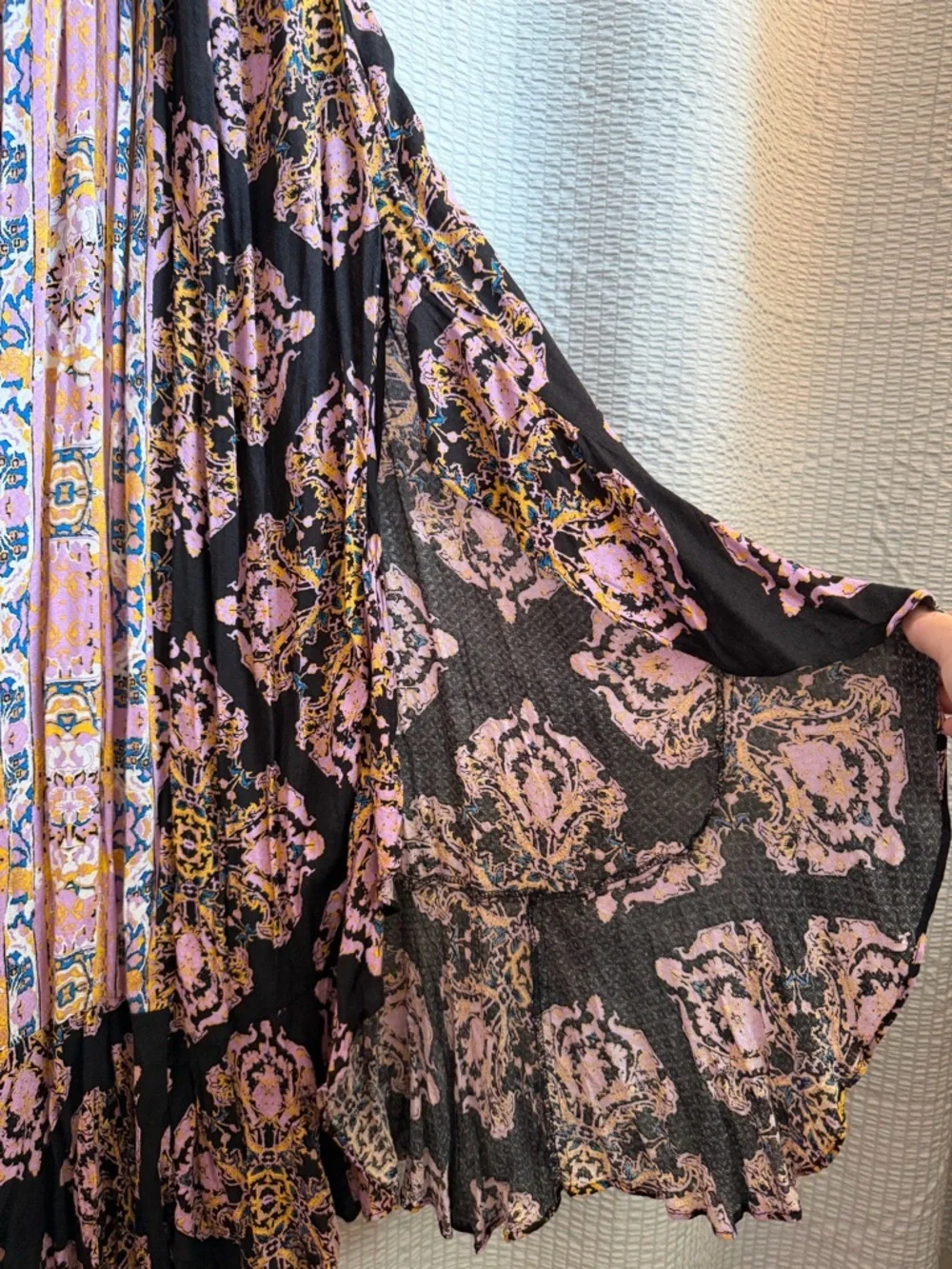 Free People Black Maxi Dress with Pink Floral Print - Picture 10 of 10